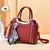 Women's Pu Leather Solid Color Elegant Square Zipper Handbag