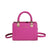 Women's Pu Leather Solid Color Elegant Square Zipper Handbag