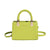 Women's Pu Leather Solid Color Elegant Square Zipper Handbag