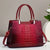 Women's Pu Leather Solid Color Elegant Square Zipper Handbag