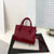 Women's Pu Leather Solid Color Elegant Square Zipper Square Bag