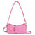 Women's Pu Leather Solid Color Elegant Zipper Shoulder Bag