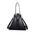 Women's Pu Leather Solid Color Fashion Conical String Shoulder Bag Handbag Crossbody Bag