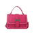 Women's Pu Leather Solid Color Fashion Square Flip Cover Handbag