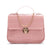 Women's Pu Leather Solid Color Fashion Square Lock Clasp Shoulder Bag Crossbody Bag Chain Bag