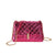 Women's Pu Leather Solid Color Lingge Basic Classic Style Square Lock Clasp Underarm Bag