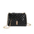 Women's Pu Leather Solid Color Lingge Basic Classic Style Square Lock Clasp Underarm Bag