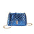 Women's Pu Leather Solid Color Lingge Basic Classic Style Square Lock Clasp Underarm Bag