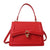 Women's Pu Leather Solid Color Streetwear Square Flip Cover Handbag