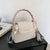 Women's Pu Leather Solid Color Streetwear Square Flip Cover Shoulder Bag