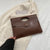 Women's Pu Leather Solid Color Streetwear Square Magnetic Buckle Clutch Bag