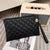 Women's Pu Leather Solid Color Streetwear Square Zipper Buckle Clutch Bag