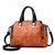 Women's Pu Leather Solid Color Streetwear Square Zipper Handbag