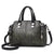 Women's Pu Leather Solid Color Streetwear Square Zipper Handbag