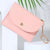 Women's Pu Leather Solid Color Sweet Square Zipper Buckle Coin Purse