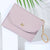 Women's Pu Leather Solid Color Sweet Square Zipper Buckle Coin Purse