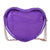 Women's Pvc Heart Shape Streetwear Heart-shaped Zipper Shoulder Bag Crossbody Bag