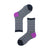 Women's Retro Color Block Cotton Jacquard Crew Socks A Pair