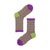 Women's Retro Color Block Cotton Jacquard Crew Socks A Pair