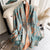 Women's Retro Color Block Imitation Cashmere Printing Scarf