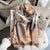 Women's Retro Color Block Imitation Cashmere Printing Scarf