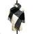 Women's Retro Color Block Imitation Cashmere Tassel Scarf