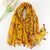 Women's Retro Color Block Polyester Printing Scarf