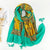 Women's Retro Color Block Polyester Printing Scarf