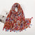 Women's Retro Color Block Polyester Printing Scarf