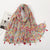 Women's Retro Color Block Polyester Printing Scarf