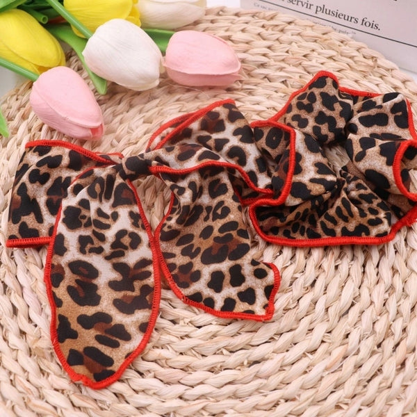 Women's Retro French Style Leopard Cloth Hair Clip Hair Tie