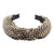 Women's Retro French Style Solid Color Leopard Cloth Handmade Hair Band