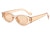 Women's Retro Geometric Ac Oval Frame Sunglasses