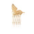 Women's Retro Leaf Metal Plating Insert Comb