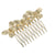 Women's Retro Leaf Metal Plating Insert Comb