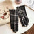 Women's Retro Plaid Woolen Polyester Gloves