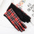 Women's Retro Plaid Woolen Polyester Gloves