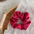 Women's Retro Simple Style Solid Color Satin Rib-Knit Hair Tie