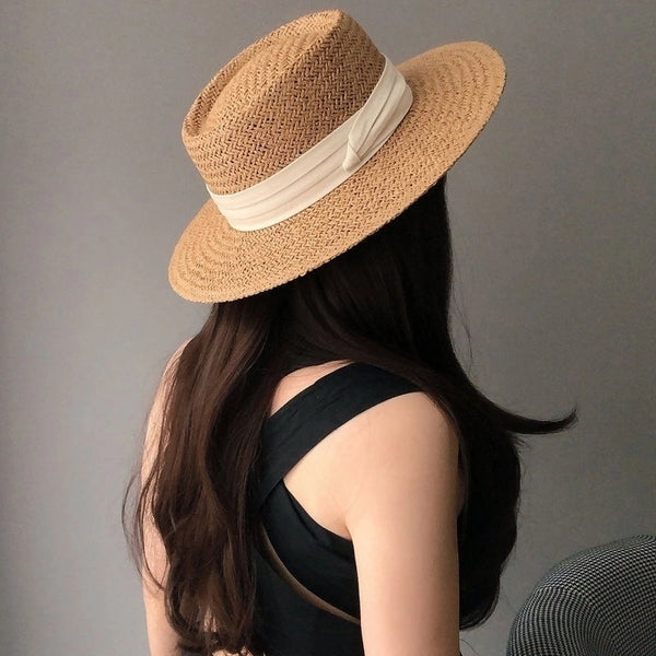 Women's Retro Solid Color Straw Hat