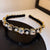 Women's Retro Square Alloy Inlay Pearl Zircon Hair Band