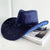 Women's Retro Vacation Solid Color Wide Eaves Cowboy Hat