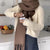 Women's Scarf Winter Solid Color Mohair Thickened New High-grade White  Lazy Shawl Scarf Warm Fashion