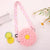 Women's Silica Gel Flower Cute Pastoral Round Zipper Coin Purse