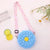 Women's Silica Gel Flower Cute Pastoral Round Zipper Coin Purse