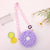 Women's Silica Gel Flower Cute Pastoral Round Zipper Coin Purse