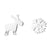 Women's Simple Style Animal Snowflake Stainless Steel No Inlaid Ear Studs Stainless Steel Earrings