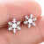 Women's Simple Style Animal Snowflake Stainless Steel No Inlaid Ear Studs Stainless Steel Earrings