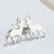 Women's Simple Style Animal Snowflake Stainless Steel No Inlaid Ear Studs Stainless Steel Earrings