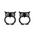 Women's Simple Style Animal Stainless Steel No Inlaid Ear Studs Stainless Steel Earrings