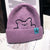 Women's Simple Style Bear Eaveless Wool Cap